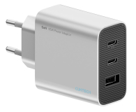 Cuktech Ładowarka sieciowa 65W GaN 2xUSB-C 1xUSB-A - szara - 1487974 - zdjęcie 1